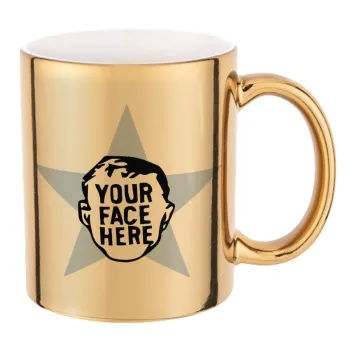 The office star CUSTOM, Mug ceramic, gold mirror, 330ml