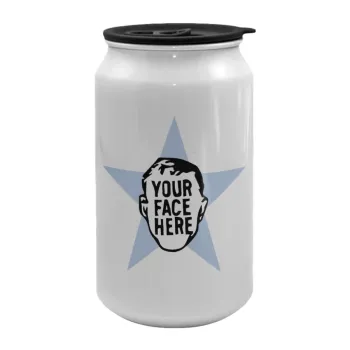 The office star CUSTOM, Κούπα ταξιδιού μεταλλική με καπάκι (tin-can) 500ml