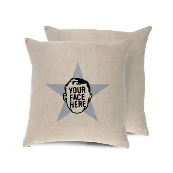 The office star CUSTOM, Μαξιλάρι καναπέ ΛΙΝΟ 40x40cm περιέχεται το  γέμισμα