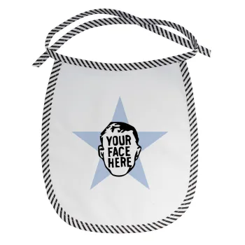 The office star CUSTOM, Σαλιάρα μωρού αλέκιαστη με κορδόνι Μαύρη