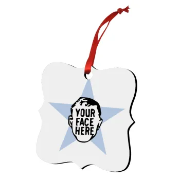 The office star CUSTOM, Christmas ornament polygon wooden 7.5cm