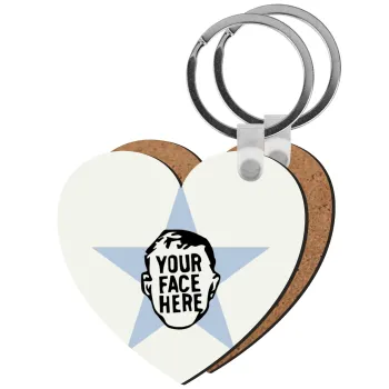 The office star CUSTOM, Μπρελόκ Ξύλινο καρδιά MDF