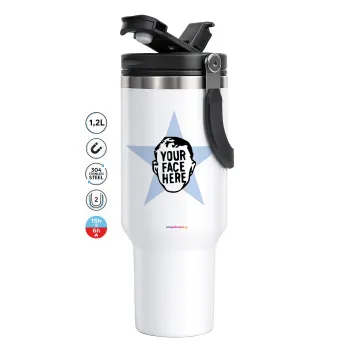 The office star CUSTOM, Mega Stainless steel Tumbler with lid, double wall 1,2L