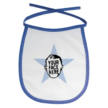 The office star CUSTOM, Σαλιάρα μωρού αλέκιαστη με κορδόνι Μπλε