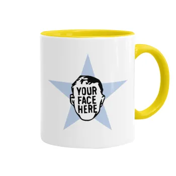 The office star CUSTOM, Mug colored yellow, ceramic, 330ml