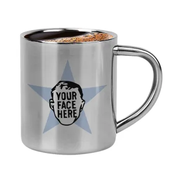 The office star CUSTOM, Double-wall metal cup for espresso (220ml)