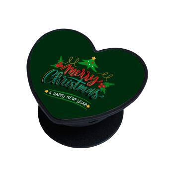 Merry Christmas green, Phone Holders Stand  καρδιά Μαύρο Βάση Στήριξης Κινητού στο Χέρι