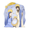 Η γέννηση του Ιησού watercolor