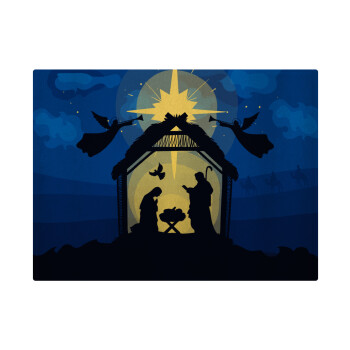 Nativity Jesus manger, Επιφάνεια κοπής γυάλινη (38x28cm)