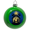 Στολίδι Χριστουγεννιάτικη μπάλα δένδρου Πράσινο 8cm