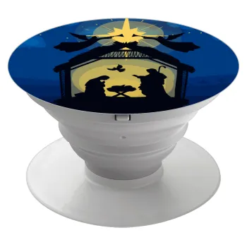 Nativity Jesus manger, Phone Holders Stand  White Hand-held Mobile Phone Holder