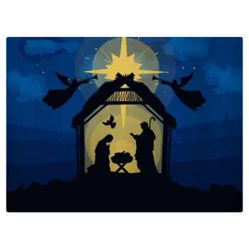 Nativity Jesus manger, Επιφάνεια κοπής γυάλινη (38x28cm)