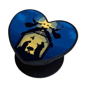 Nativity Jesus manger, Phone Holders Stand  καρδιά Μαύρο Βάση Στήριξης Κινητού στο Χέρι