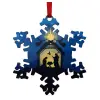 Christmas ornament wooden snowflake 9cm