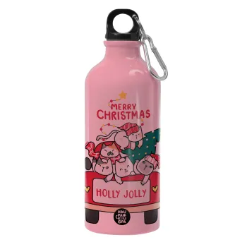 Merry Christmas cats in car, Παγούρι νερού 600ml