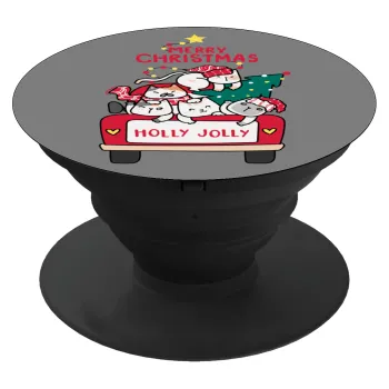 Merry Christmas cats in car, Phone Holders Stand  Μαύρο Βάση Στήριξης Κινητού στο Χέρι