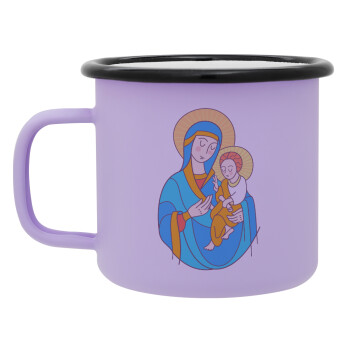 Mary, mother of Jesus, Κούπα Μεταλλική εμαγιέ ΜΑΤ Light Pastel Purple 360ml