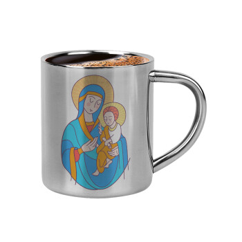 Mary, mother of Jesus, Κουπάκι μεταλλικό διπλού τοιχώματος για espresso (220ml)