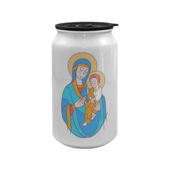 Mary, mother of Jesus, Κούπα ταξιδιού μεταλλική με καπάκι (tin-can) 500ml