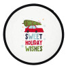 Sweet holiday wishes, Βεντάλια υφασμάτινη αναδιπλούμενη με θήκη (20cm)