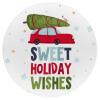 Sweet holiday wishes, Mousepad Στρογγυλό 20cm