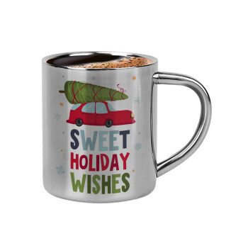 Sweet holiday wishes, Κουπάκι μεταλλικό διπλού τοιχώματος για espresso (220ml)