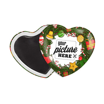 PHOTO Christmas twitch, Μαγνητάκι καρδιά (57x52mm)