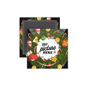 PHOTO Christmas twitch, Μαγνητάκι ψυγείου τετράγωνο διάστασης 5x5cm