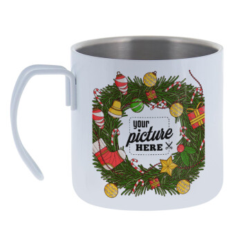 PHOTO Christmas twitch, Mug Stainless steel double wall 400ml