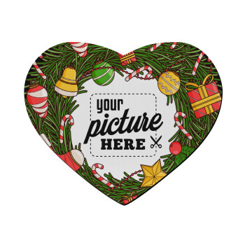 PHOTO Christmas twitch, Mousepad καρδιά 23x20cm