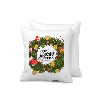 PHOTO Christmas twitch, Sofa cushion 40x40cm includes filling