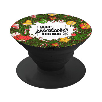 PHOTO Christmas twitch, Phone Holders Stand  Black Hand-held Mobile Phone Holder