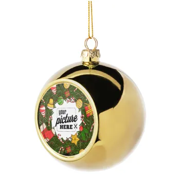 PHOTO Christmas twitch, Golden Christmas tree ball ornament 8cm
