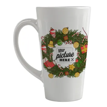 PHOTO Christmas twitch, Κούπα κωνική Latte Μεγάλη, κεραμική, 450ml