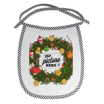 PHOTO Christmas twitch, Σαλιάρα μωρού αλέκιαστη με κορδόνι Μαύρη