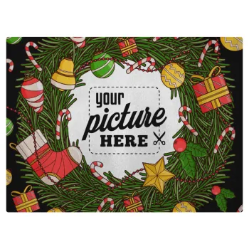 PHOTO Christmas twitch, Επιφάνεια κοπής γυάλινη (38x28cm)