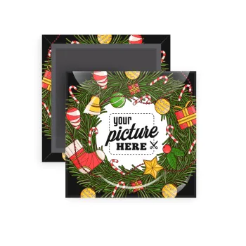 PHOTO Christmas twitch, Μαγνητάκι ψυγείου τετράγωνο διάστασης 5x5cm