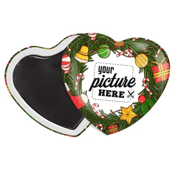 PHOTO Christmas twitch, Μαγνητάκι καρδιά (57x52mm)