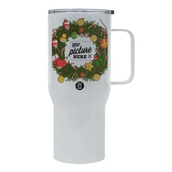 PHOTO Christmas twitch, Tumbler με καπάκι, διπλού τοιχώματος (θερμό) 750L