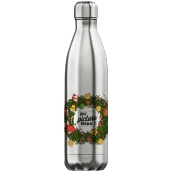 PHOTO Christmas twitch, Inox (Stainless steel) hot metal mug, double wall, 750ml