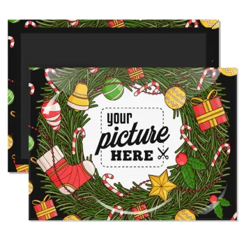 PHOTO Christmas twitch, Ορθογώνιο μαγνητάκι ψυγείου διάστασης 9x6cm