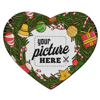 PHOTO Christmas twitch, Mousepad καρδιά 23x20cm