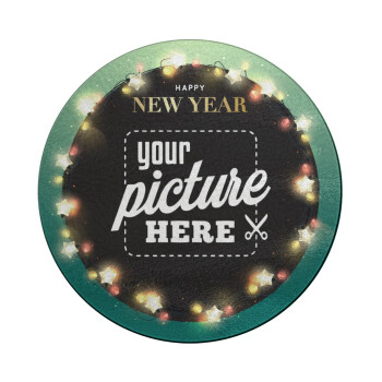 PHOTO xmas lights, Επιφάνεια κοπής γυάλινη στρογγυλή (30cm)