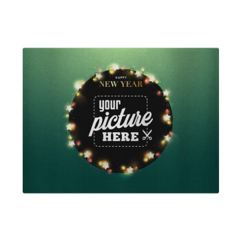 PHOTO xmas lights, Επιφάνεια κοπής γυάλινη (38x28cm)