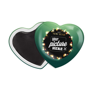PHOTO xmas lights, Μαγνητάκι καρδιά (57x52mm)