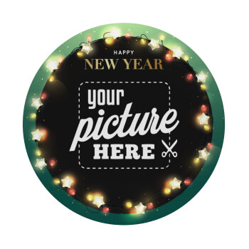 PHOTO xmas lights, Mousepad Στρογγυλό 20cm