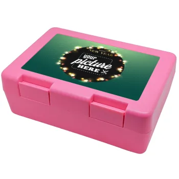 PHOTO xmas lights, Children's cookie container PINK 185x128x65mm (BPA free plastic)