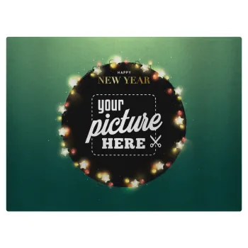 PHOTO xmas lights, Επιφάνεια κοπής γυάλινη (38x28cm)