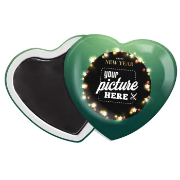 PHOTO xmas lights, Μαγνητάκι καρδιά (57x52mm)