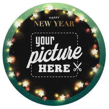 PHOTO xmas lights, Mousepad Στρογγυλό 20cm